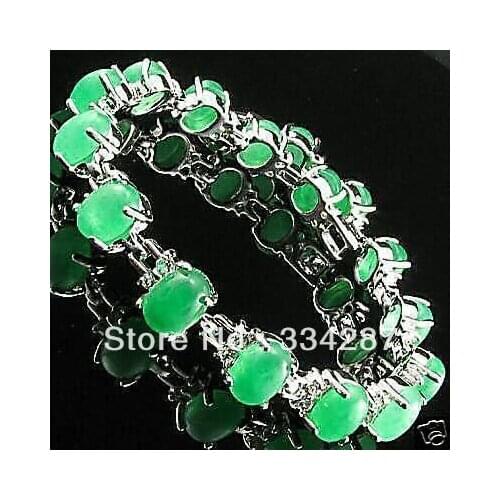 5 colors!stunning green/pink jadestone/ 18KGP bracelet