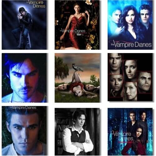 Diamond Painting Vampires Diary Film and Television Character Photos Diamond Embroidery Mosaic Home Decoration