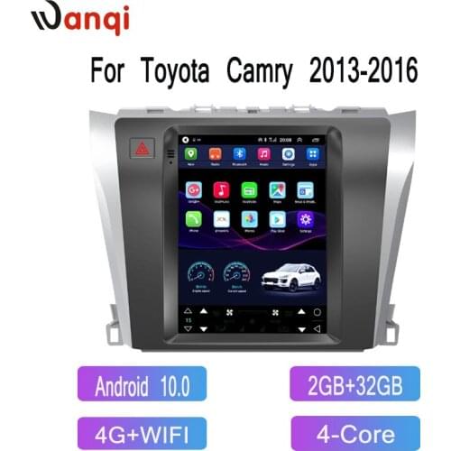 Android10 Car Radio 4G WiFi 9.7inch Tesla 2+32G Touch Screen Stereo Radio for Toyota Camry 2013 2014-2016 SWC BT no dvd 1 din