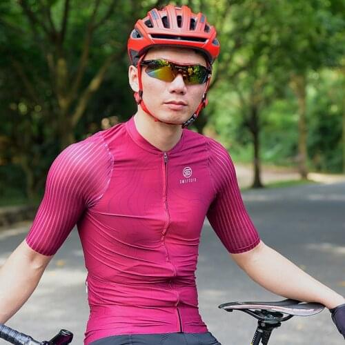 SWIFTOFO Cycling Jersey Seamless Short Sleeve Cycling Clothing MTB Bike Clothing Summer Road Racing Tops Mens Cycling Uniform