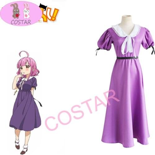 COSTAR Anime Gakkou Gurashi School-Live Costumes Sakura Megumi Cosplay Fancy Girls Purple Dress Costumes For Formal Wedding