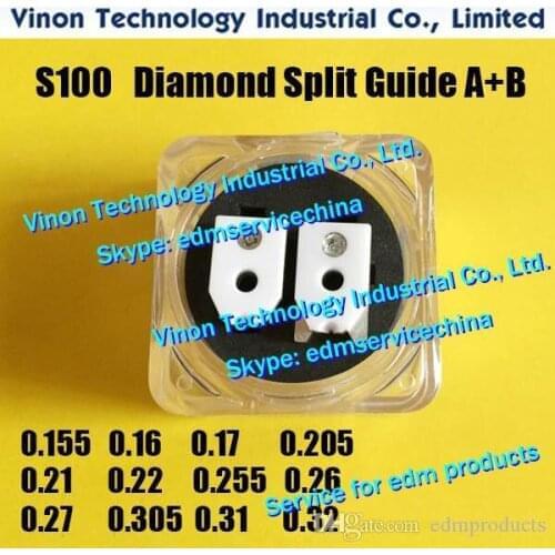D=0.255mm S100 edm Wire Guide A+B Diamond 3085385, Upper Split Wire Guide AB 0.255mm 0204760 for AQ,A,EPOC series J13104A