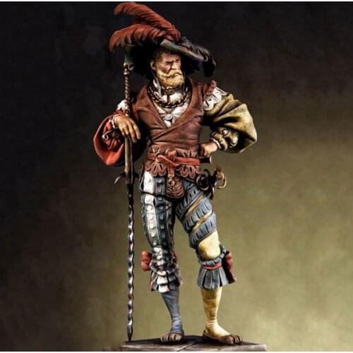 Resin Figure 1/18 ancient officer man stand Model Unassambled Unpainted Figure Building Kit
