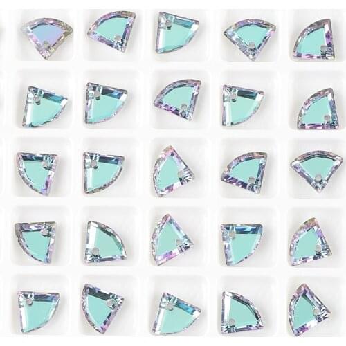8mm Sector Crystal Beads For Jewelry Making Transparent Shiny Austria Lampwork Glass Earring Pendant Bracelets DIY Crafts Charms
