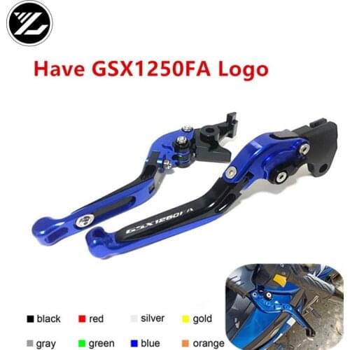 Have GSX1250FA Logo for suzuki GSX1250 F/SA/ABS 2010-2016 Motorcycle Folding Extendable Brake Clutch Levers Motorbike Brakes