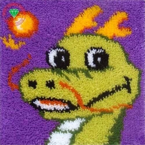 Dragon Needlework Cross-stitch carpet cushion Patchwork Pillowcase diy pillowcase embroidery thread Latch hook rug kit Craft