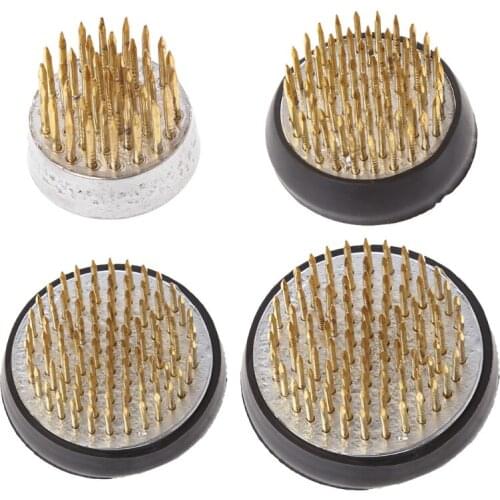 Round Ikebana Kenzan Flower Frog With Rubber Gasket Art Fixed Arranging Tools