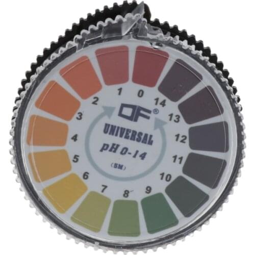 Round 5m 0-14 PH Alkaline Acid Indicator Paper Water Urine Saliva Litmus Testing N1HF