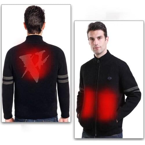 Men Electric Heated Jacket USB Smart Heating Coat For Fishing Skiing Motorcycle Winter Warm Clothing With Overheat Protection