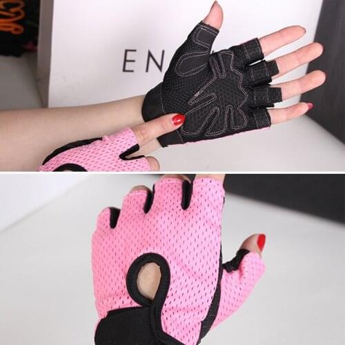 Summer Thin Mens And Womens Half Finger Mesh Breathable Cycling Barbell Fitness Gloves For Outdoor Sports