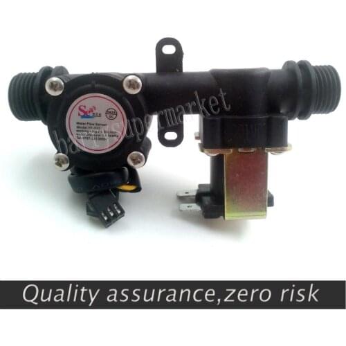 Water flow meter sensor indicator counter with Solenoid Valve automatic billing system for Water heaters water dispenser G1/2