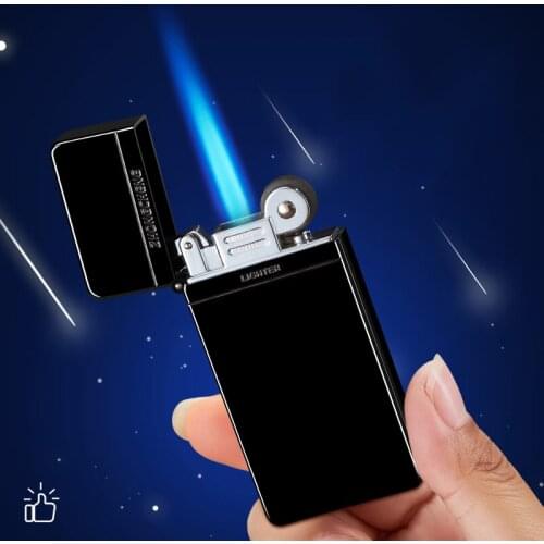 Mini Metal Gas Lighters Grinding Wheel Jet Torch Turbo Lighter Butane Flame 1300C Gadgets for Men Smoking Accessories