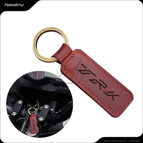 Motorcycle Cowhide Keychain Keyring Case for Benelli TRK 251 502 502X Adventure