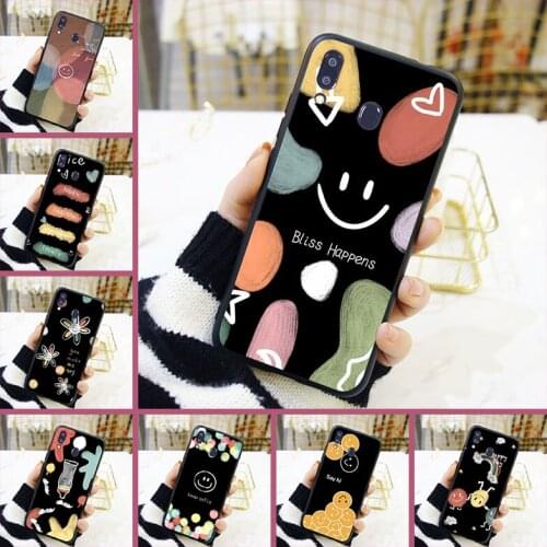 Soft Phone Case For Samsung Galaxy M40 M30 M20 M10 Silicone Smile Face Happy Back Cover For Samsung Galaxy M40 M30 M20 M10