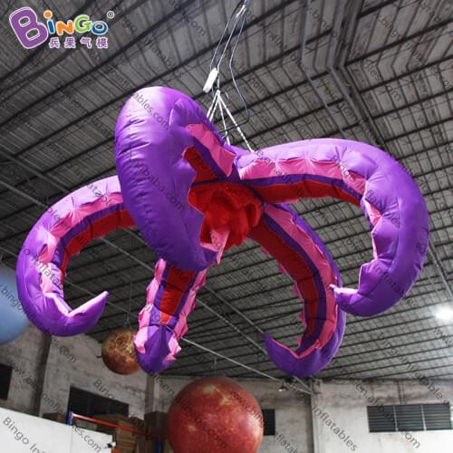 Personalized 2 meters purple big inflatable flower / inflatable event flower / inflatable party flower toys