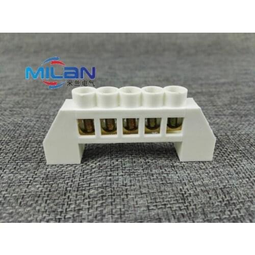 Distribution box full bridge zero line zero row copper copper terminal zero line terminal 5 hole