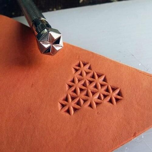 Advanced steel Snow pattern Hand-work unique design leather working tools carving punches stamp craft tools
