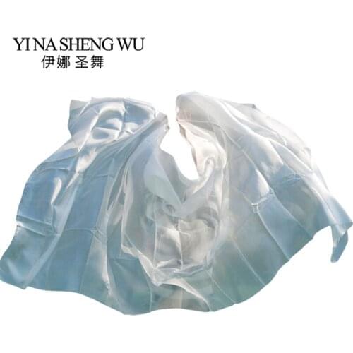 Pure Color Belly Dance Silk Veils 250/270*114 cm Belly Dance Accessory Bellydance Practice Performance Silk Veil Hemmed Design