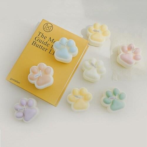 1PC 4*6*6.5cm Cats Paw Scented Fragrance Candles Natural Soy Wax Candles Candlelight Dinner Party Props Candles Home Decoration