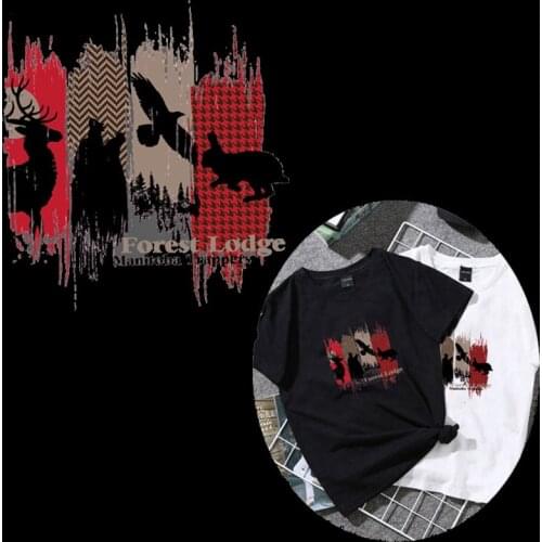 Animal Eagle Iron on Transfer Patches on Clothing Diy Stripes Patch Heat Transfer for Clothes Decoration Sticker Accessories