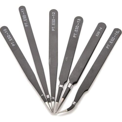 VETUS BGA ESD Antistatic Tweezers ESD-10/ESD-11/ESD-12/ESD-13/ESD-14/ESD-15 6 Styles
