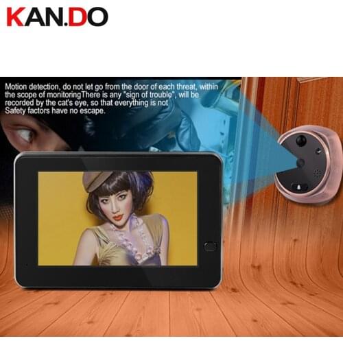 WiFi Peephole Camera 4.3"LCD Smart Intercom Video Door Viewers Night Vision PIR Motion Detection APP Doorbell camera Monitor