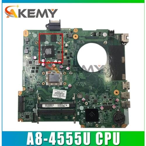 High Quality For HP 15-N Laptop Motherboard With A8-4555U 760740-001 760740-501 DA0U92MB6D0 Mainboard 100% Tested Fast Ship