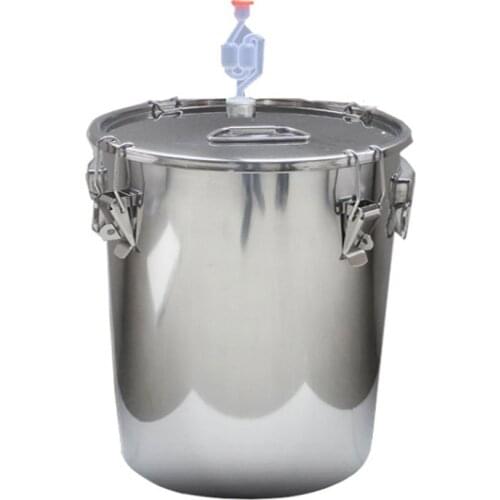 XMT-HOME hydraulic seals water sealed fermentation bucket 304 stainless steel fermenter brewing alcohol wine fermented 11L 1pc