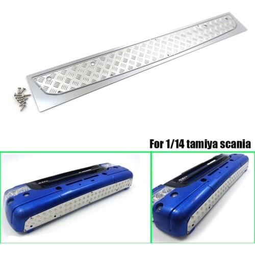 Chin Bumper Protection Metal Patch Anti-slip Board for 1/14 Tamiya RC Truck Trailer Tipper Scania R620 R470 R730