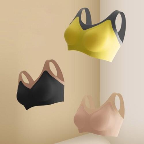 Women Active Bras Seamless Ultra-thin Underwear Female Vest Large Size Bra Gathered Sports Lingerie Brassiere Womens Intimates