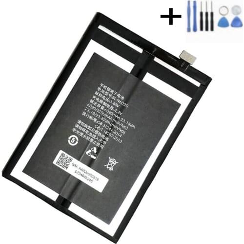 1x 6020mAh Battery Replacement For Gionee M6-PLUS M6 PLUS M6PLUS BL-N6020 Smart Phone Batteries + Repair Tools kit