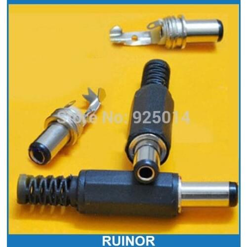 20 PCS 9mm x 5.5MM X 2.1MM DC Male plug for Charger Power Plug Soldering