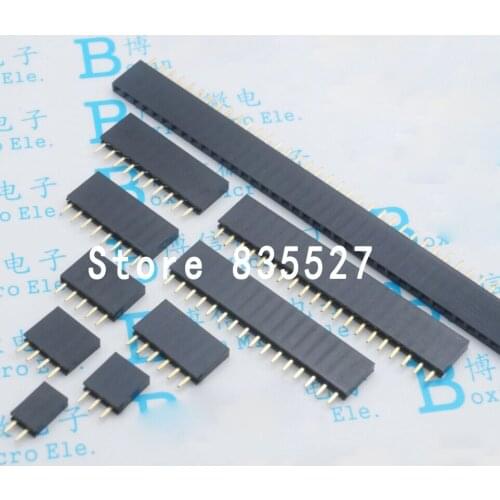 200pcs/tray Single Female Header Connector 2.54MM spacing Platoon mother Pin outlet Mother seat / needle seat 1*16P 16pin