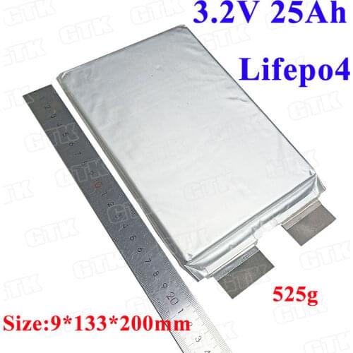 8pcs GTK LiFePo4 3.2V 25Ah cell Lithium battery bateria 20000mah 3C discharge for diy lifepo4 36v 48v ebike battery