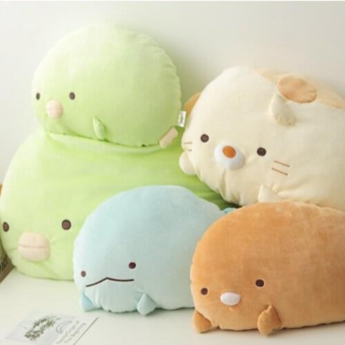Anime Kawaii Sumikkogurashi Plush Toy Pillow Fried Shrimp Tail Cat Animal Image Pillow Cushion Child Girl Gift