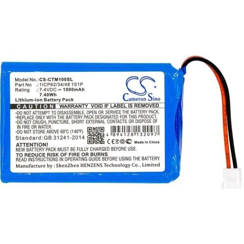Cameron Sino 1000mah battery for CTMS Eurodetector 1ICP62/34/48 1S1P batteries