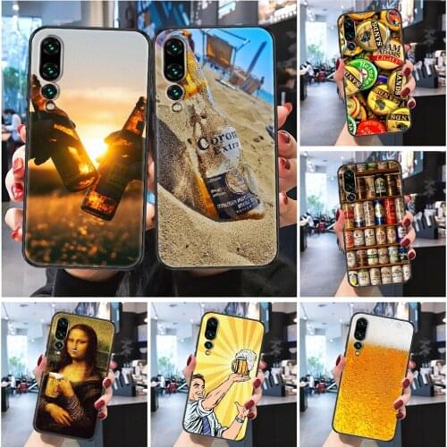 Beer Alcohol Vodka Art Phone case For Huawei Honor 6 7 8 9 10 10i 20 A C X Lite Pro Play Frosted black soft cover trend bumper