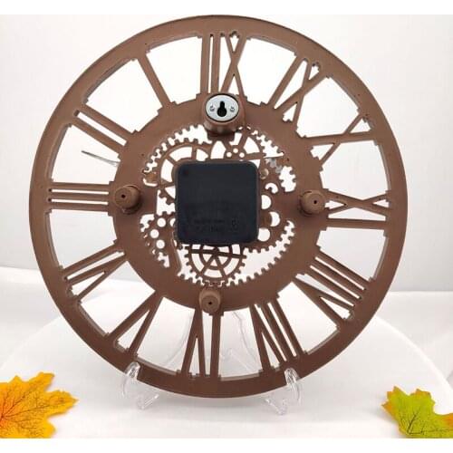 European Retro Clock Silent Non-Ticking Numerals Vintage Industrial Clock for Home Living Room Decorative GQ