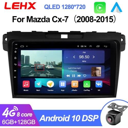 LEHX Car Android 9.0 2 G + 32G 2 DIN Radio Multimedia Player Autoradio for Mazda Cx-7 cx7 2008 2009 2010 2011- 2015 2 DIN DVD
