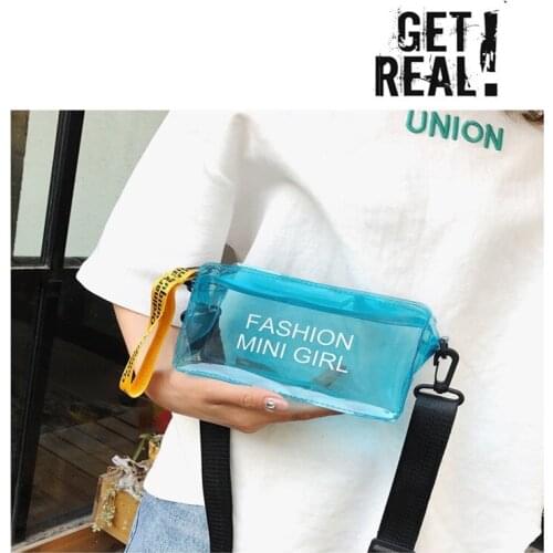Hot Sale Trendy Women Jelly Bag Shoulder Bag Female Clear Mini Messenger Bag Transparent Girls Crossbody Handbag