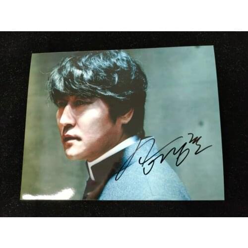 Hand autographed SONG KANG-HO photo signed in person 8*10 K-POP 032021B