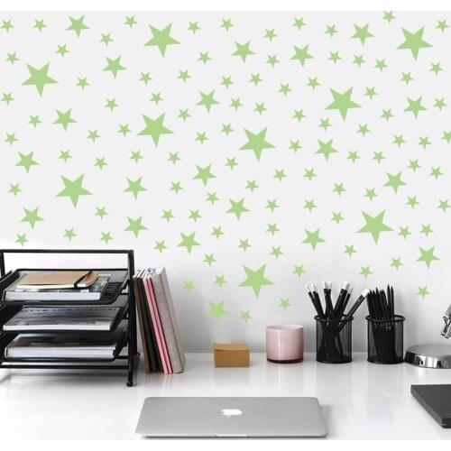Glowing Stars Wall Stickers Golw In The Dark Decor For Room Childrens Room Bedroom Wall Decals Peel & Stick Removable Wallpaper