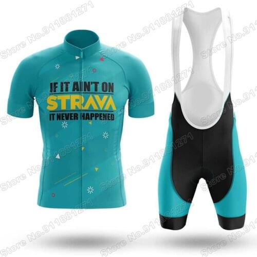 Cycling Jersey Set Strava Mens 2021 Summer Bicycle Clothing Road Bike Shirts Suit Bicycle Bib Shorts MTB Ropa Maillot