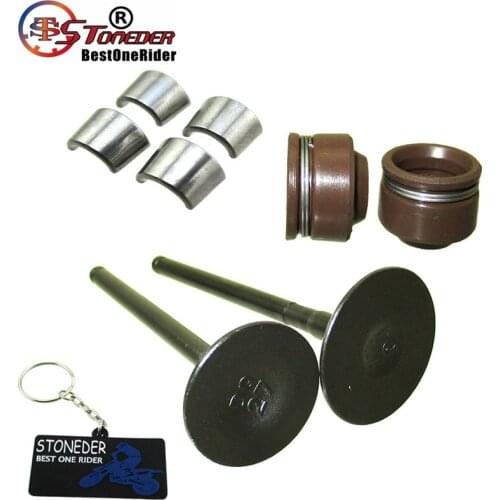 STONEDER Engine Intake Exhaust Valves Stems Seals For Z190 Zongshen 190cc Pit Dirt Bike 2V Z190 ZS1P62YML-2 Engine