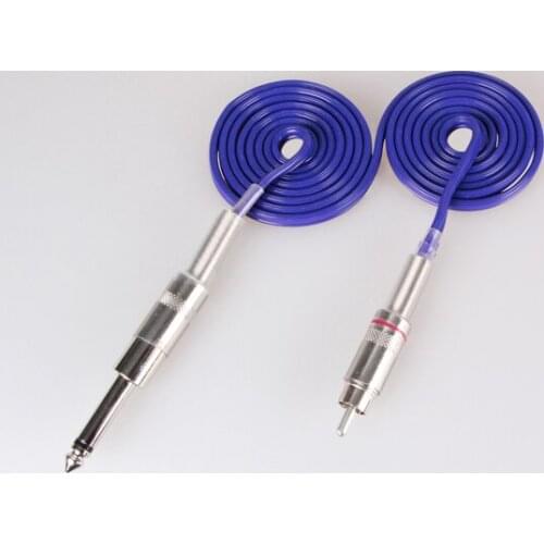 YILONG Blue RCA Tattoo Clip Cord Professional 1.8M Rubber Silicone Clip Cord For Tattoo Machine Power Supply