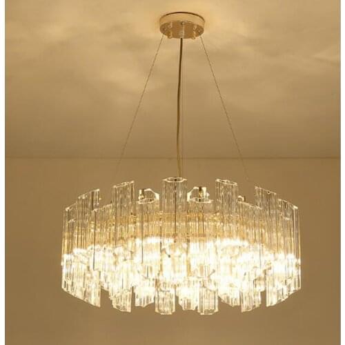 Gold American Style Retro Chandeliers LED Crystal Lighting For Living Room Bedroom Hall Hotel Restaurant Dining Room Fashion