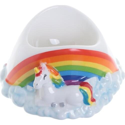 1Piece Cute Ceramic 3D Rainbow Unicorns Egg Cup Personality Ceramic Coffee Milk Mug Unique Gift Idea For Kids