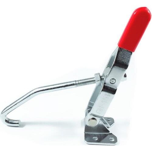 2pcs J Hook Type Toggle Clamp Buckle Quick Clamp 170kg/375 Lbs Holding Capacity Pull Hook Type Quick Holding Draw Latch Clamp