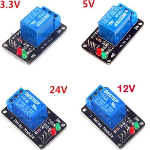 3.3V 5V 12V 24V Low Level Trigger 1 Channel Relay Module Interface Board Shield for PIC AVR DSP ARM MCU Arduino
