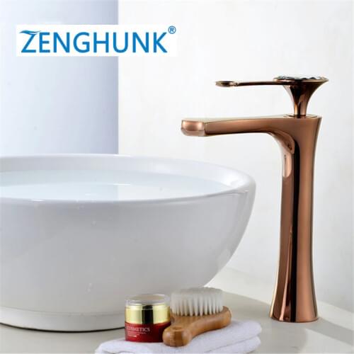 Basin Faucets 4 colors Faucet Single Hole Single Handle Basin Faucet Crystal Handle Silver Mixer Tap Chrome/Gold/rose gold